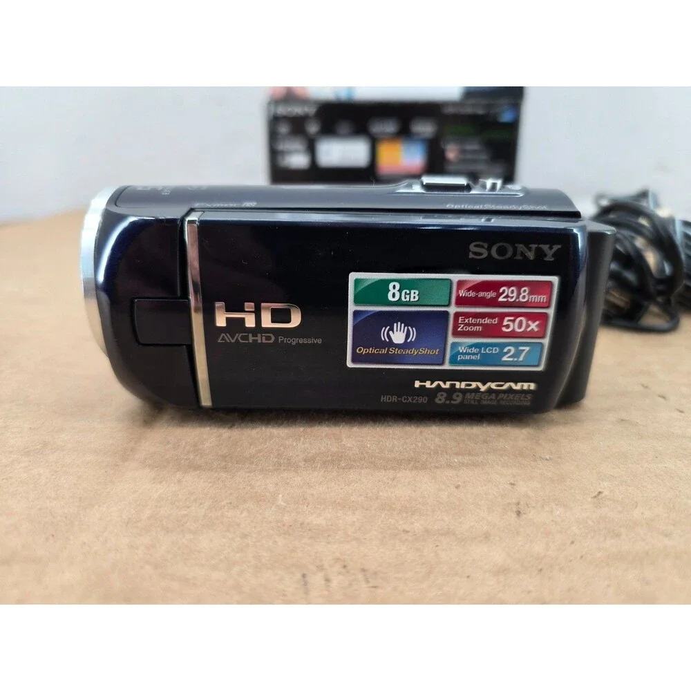Sony Handycam HDR-CX290 Blue Handheld Full HD Video Camcorder - Bundle Tested